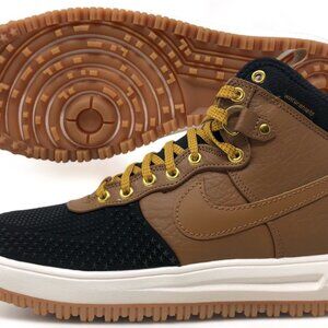 Nike Lunar Force 1 Duckboot Mens Leather Lifestyle Boot Ale Brown 805899 202 NEW
